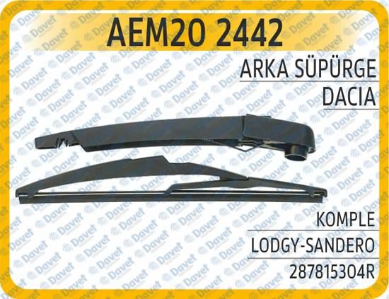 AEM 202442 Arka Silecek Supurgesi Komple Dacia Lodgy-Sandero